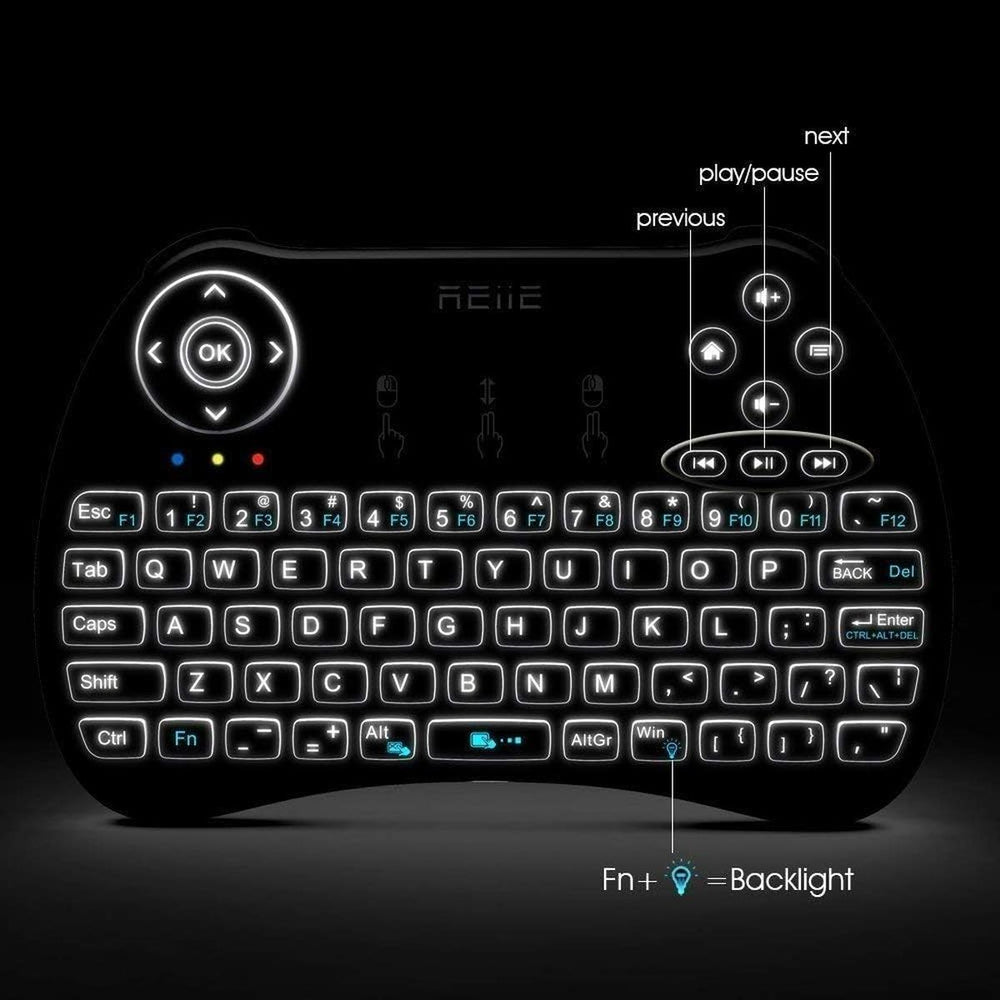 Black H9+ Backlit Mini Keyboard - DOKUTRONIX
