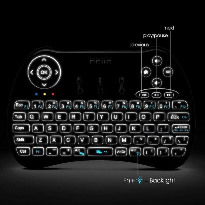 Black H9+ Backlit Mini Keyboard - DOKUTRONIX