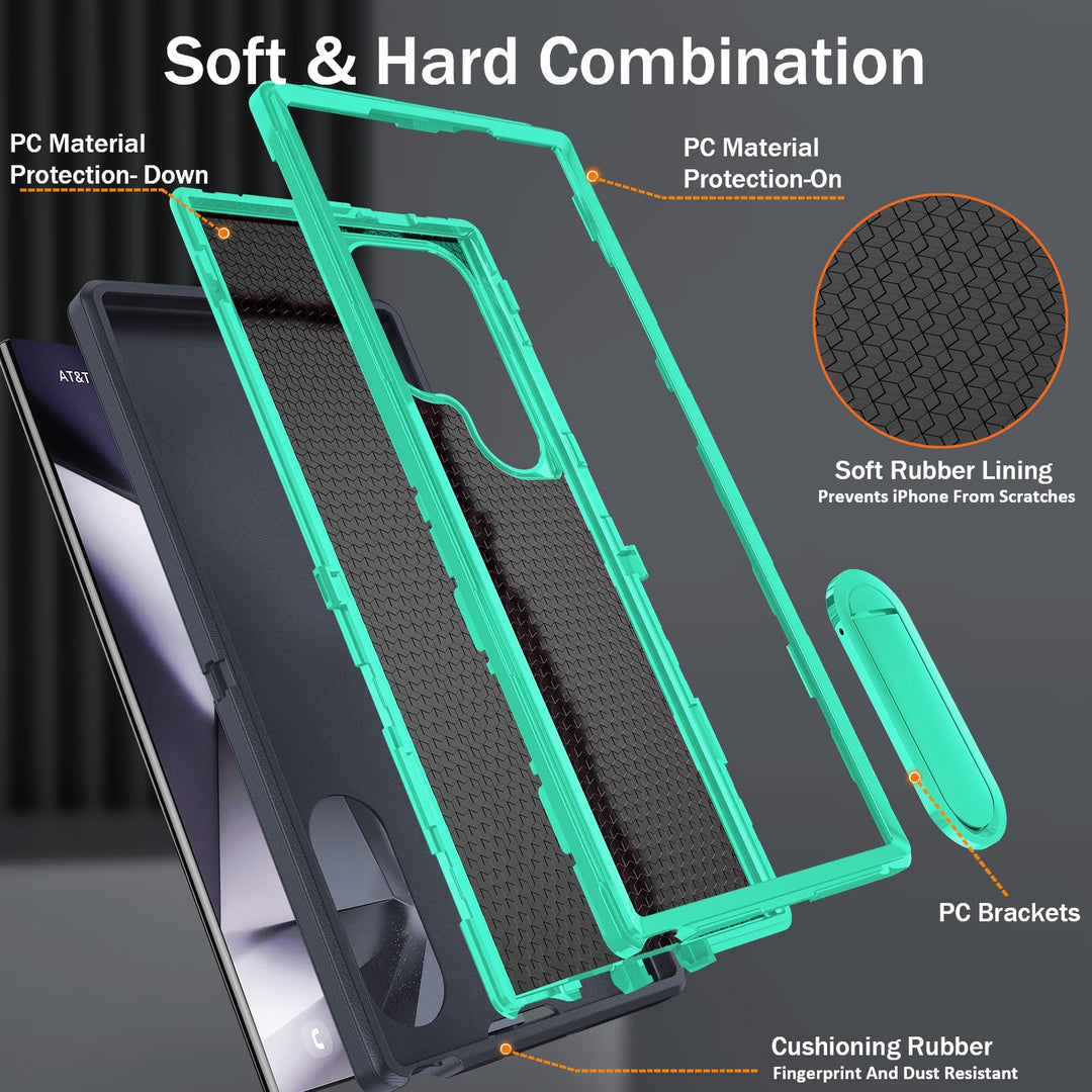 BaHaHouse Galaxy S22 Kickstand Case - Night Purple/Pink - DOKUTRONIX