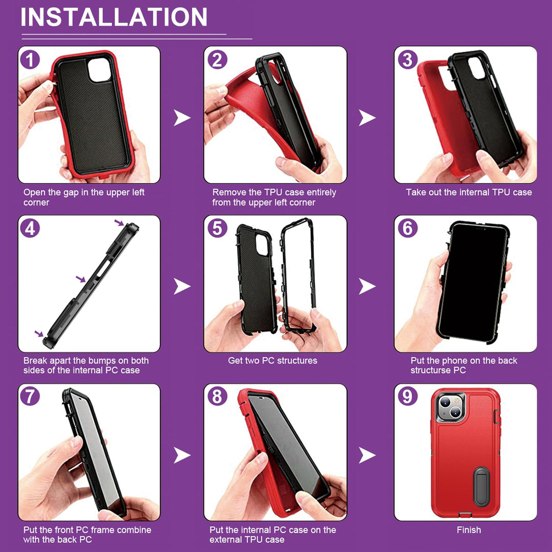 BaHaHouse Galaxy S22 Kickstand Case - Night Purple/Pink - DOKUTRONIX