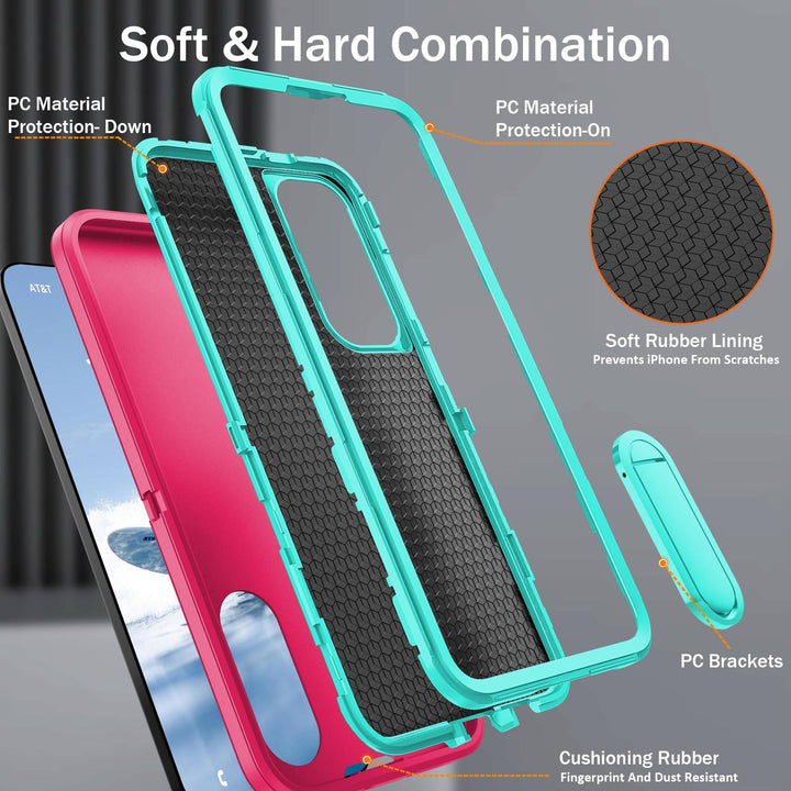 BaHaHouse Galaxy S22 Kickstand Case - Night Purple/Pink - DOKUTRONIX