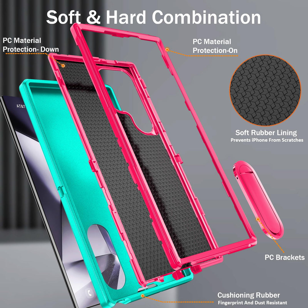 BaHaHouse Galaxy S22 Kickstand Case - Night Purple/Pink - DOKUTRONIX