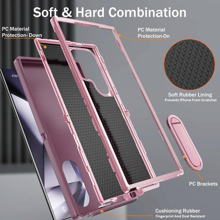 BaHaHouse Galaxy S22 Kickstand Case - Night Purple/Pink - DOKUTRONIX