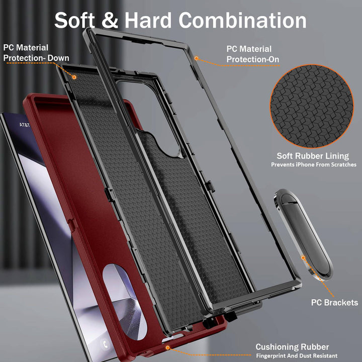 BaHaHouse Galaxy S22 Kickstand Case - Night Purple/Pink - DOKUTRONIX