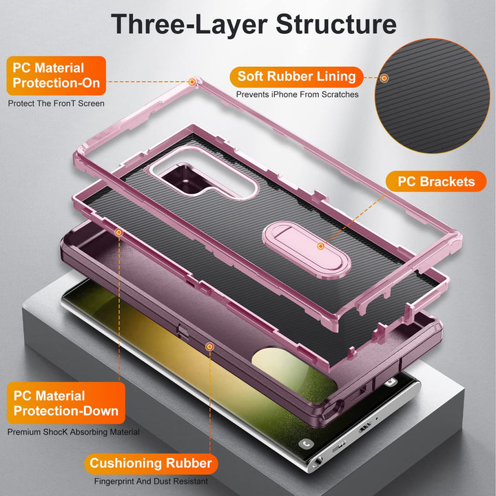 Galaxy S23 ShieldKick Case - Night Pink - DOKUTRONIX