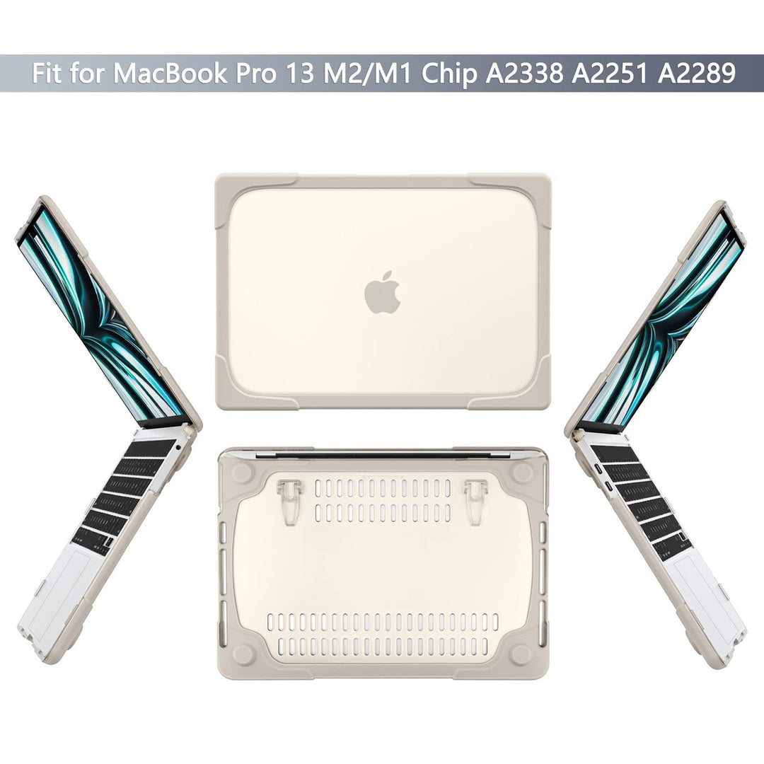 Batianda MacBook Pro Case with Fold Kickstand - Khaki - DOKUTRONIX