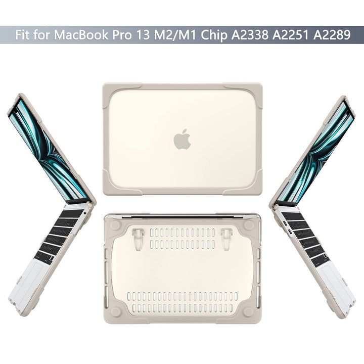 Batianda MacBook Pro Case with Fold Kickstand - Khaki - DOKUTRONIX