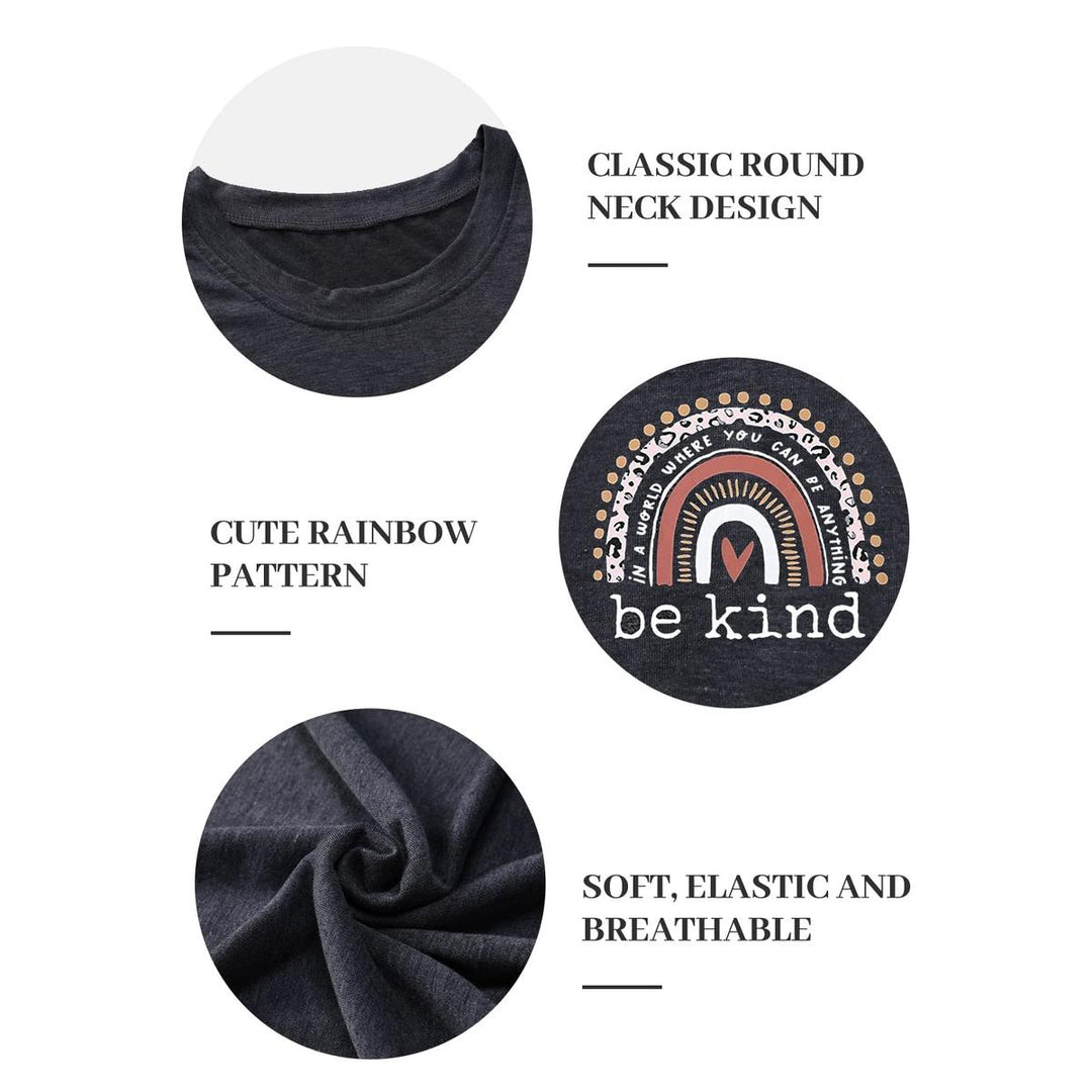 Be Kind Graphic Tee - Casual Summer Top for Teachers - DOKUTRONIX