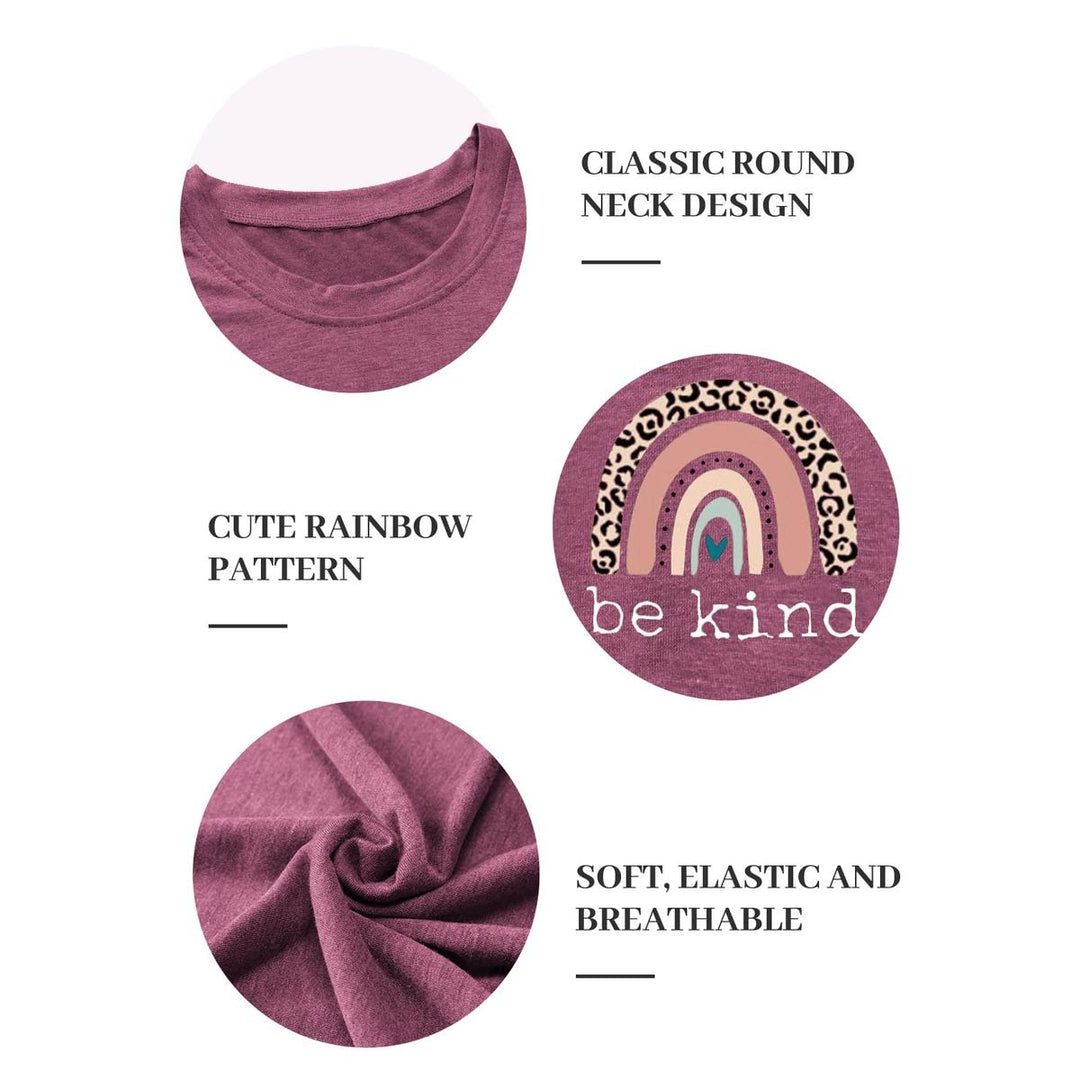 Be Kind Graphic Tee - Casual Summer Top for Teachers - DOKUTRONIX