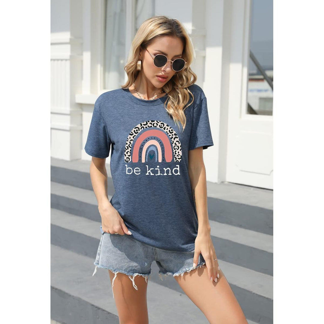 Be Kind Graphic Tee - Casual Summer Top for Teachers - DOKUTRONIX