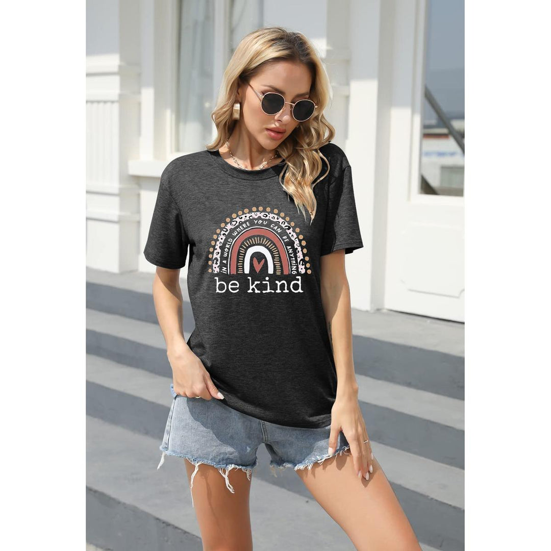 Be Kind Graphic Tee - Casual Summer Top for Teachers - DOKUTRONIX