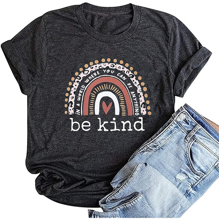 Be Kind Graphic Tee - Casual Summer Top for Teachers - DOKUTRONIX