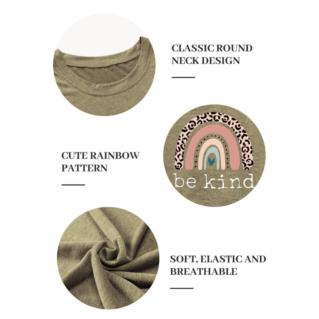 Be Kind Graphic Tee - Casual Summer Top for Teachers - DOKUTRONIX