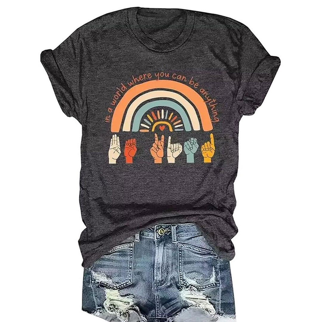 Be Kind Graphic Tee - Casual Summer Top for Teachers - DOKUTRONIX