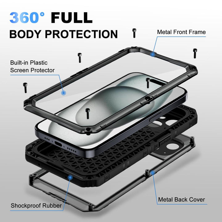 Beasyjoy iPhone 15 Plus Waterproof Case - DOKUTRONIX