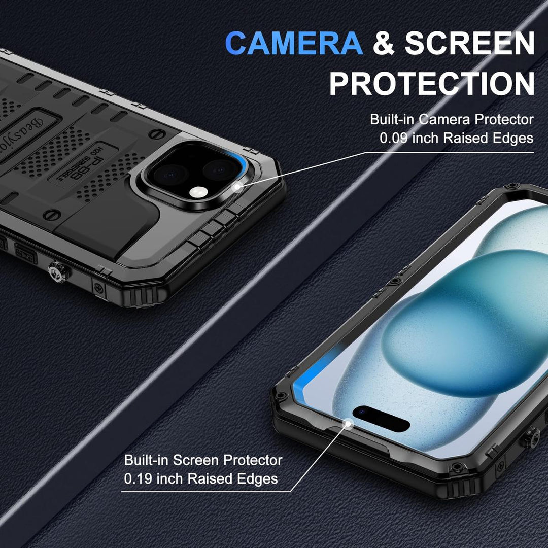 Beasyjoy iPhone 15 Plus Waterproof Case - DOKUTRONIX