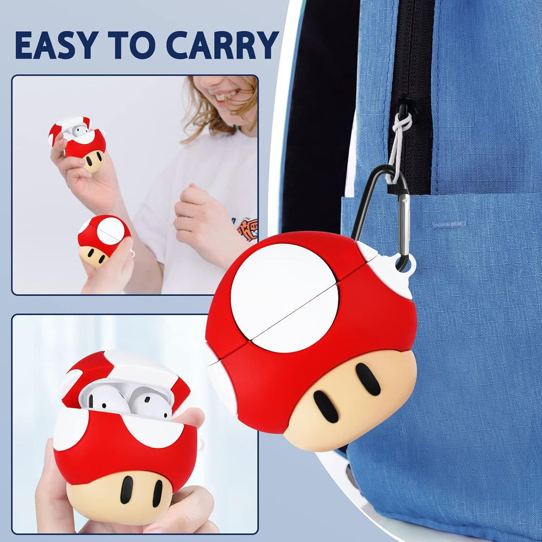 Mushroom Kawaii Silicone Case for AirPods 1&2 - DOKUTRONIX