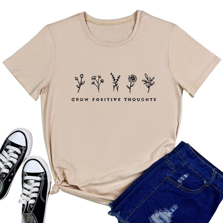 Charming Summer Graphic Tee for Women - DOKUTRONIX