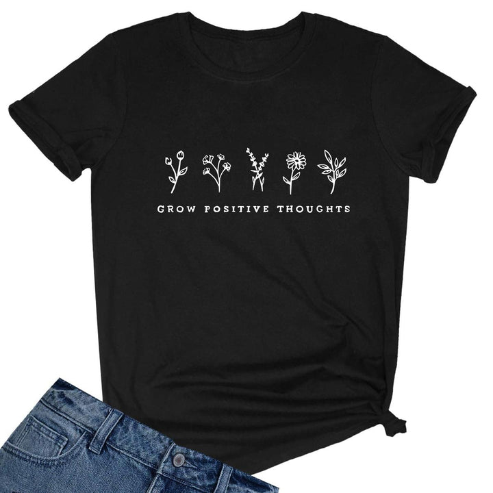 Charming Summer Graphic Tee for Women - DOKUTRONIX