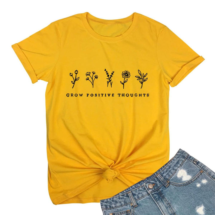 Charming Summer Graphic Tee for Women - DOKUTRONIX