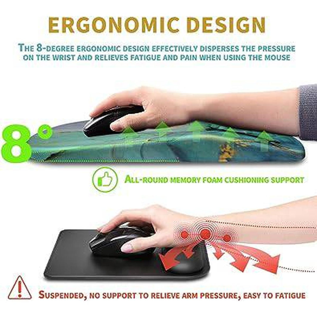 Blue Marble Ergo Mouse Pad with Cushion - DOKUTRONIX