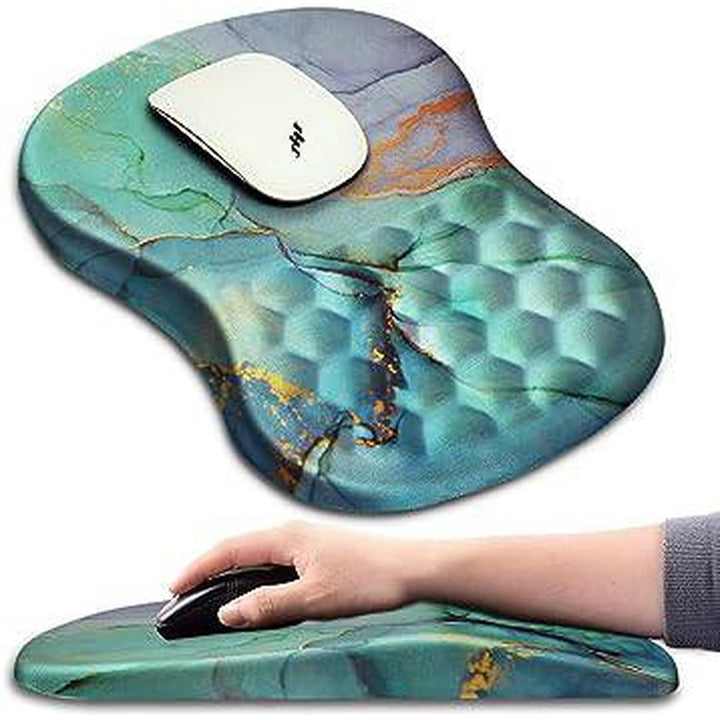 Blue Marble Ergo Mouse Pad with Cushion - DOKUTRONIX
