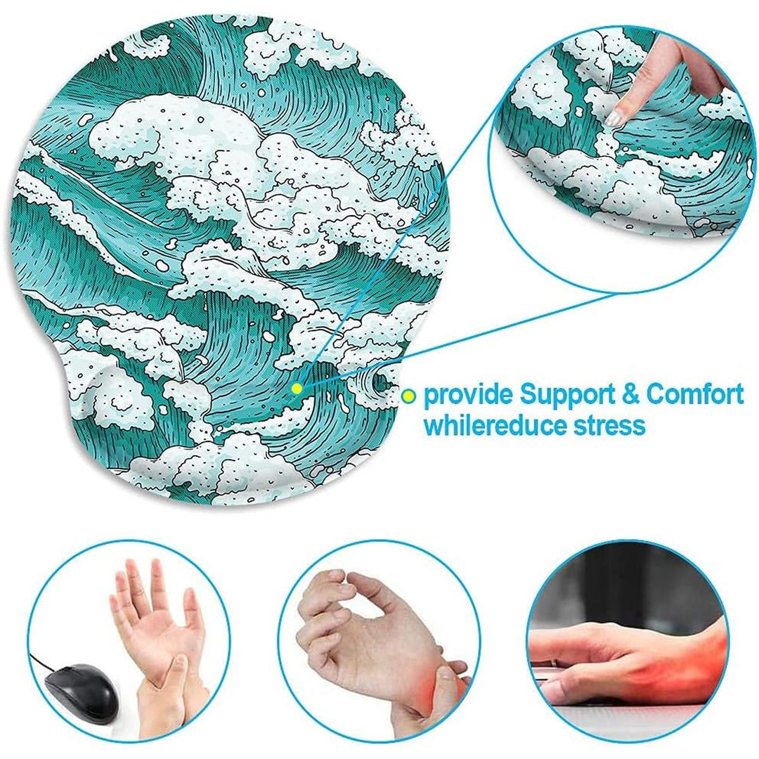 AquaComfort Ergonomic Mouse Pad with Wrist Support - DOKUTRONIX