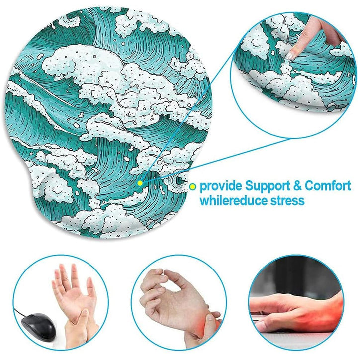 AquaComfort Ergonomic Mouse Pad with Wrist Support - DOKUTRONIX