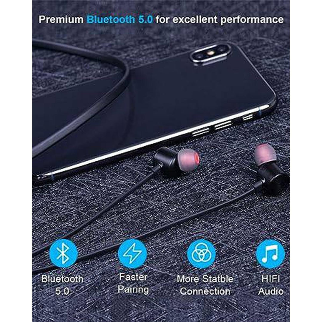 AquaBeat Wireless Earbuds - Black & Red Edition - DOKUTRONIX