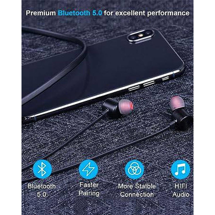 AquaBeat Wireless Earbuds - Black & Red Edition - DOKUTRONIX