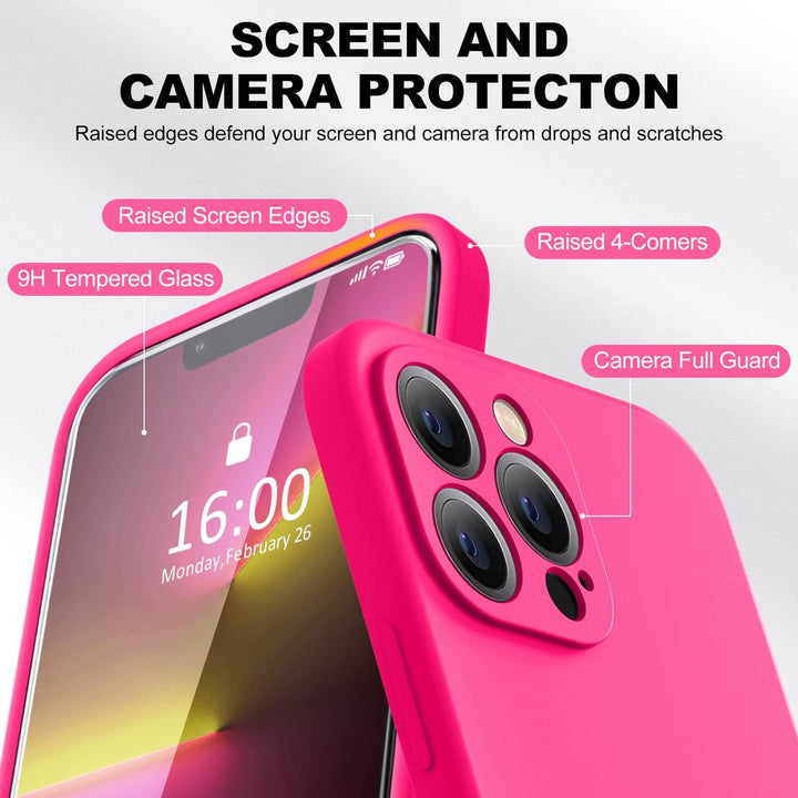 SilkShield Pink iPhone 13 Pro Max Case & Protector Set - DOKUTRONIX