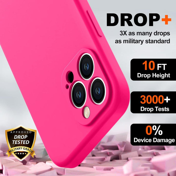 SilkShield Pink iPhone 13 Pro Max Case & Protector Set - DOKUTRONIX