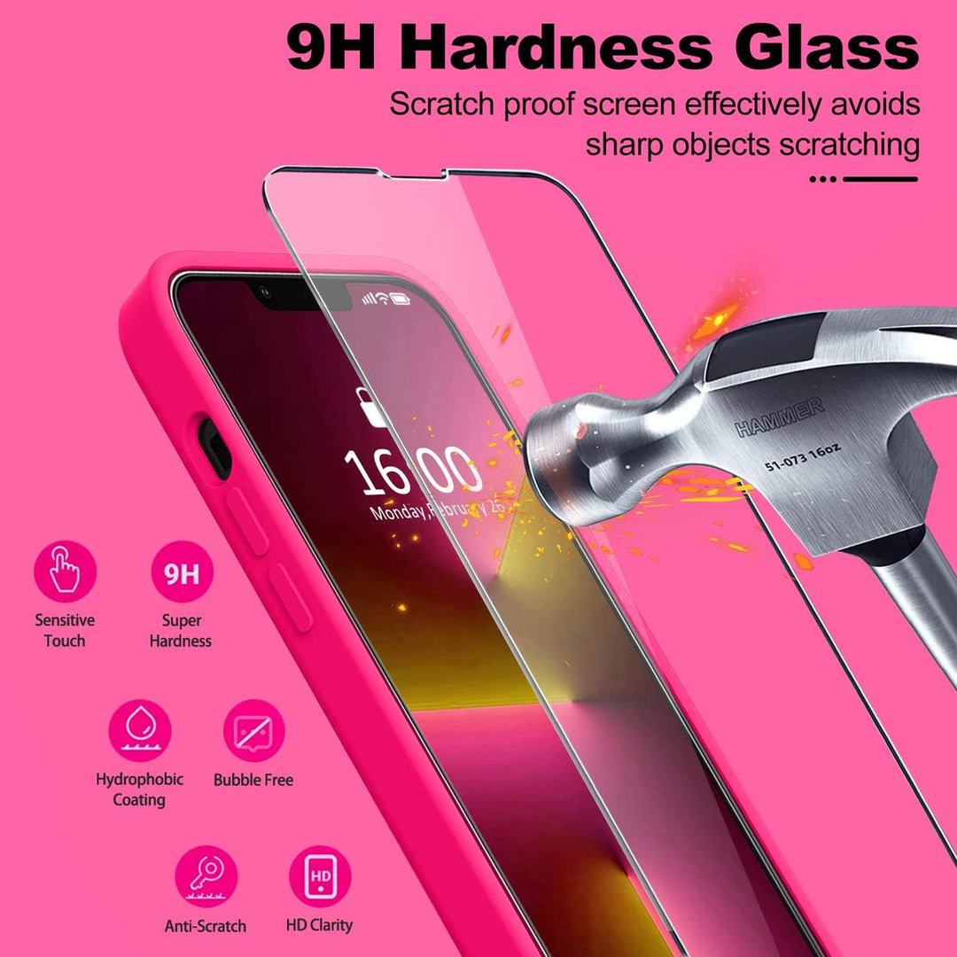 SilkShield Pink iPhone 13 Pro Max Case & Protector Set - DOKUTRONIX