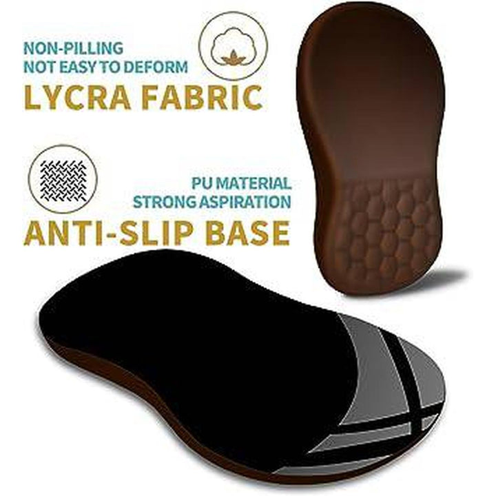 Brown ComfortGrip Mouse Pad with Wrist Support - DOKUTRONIX