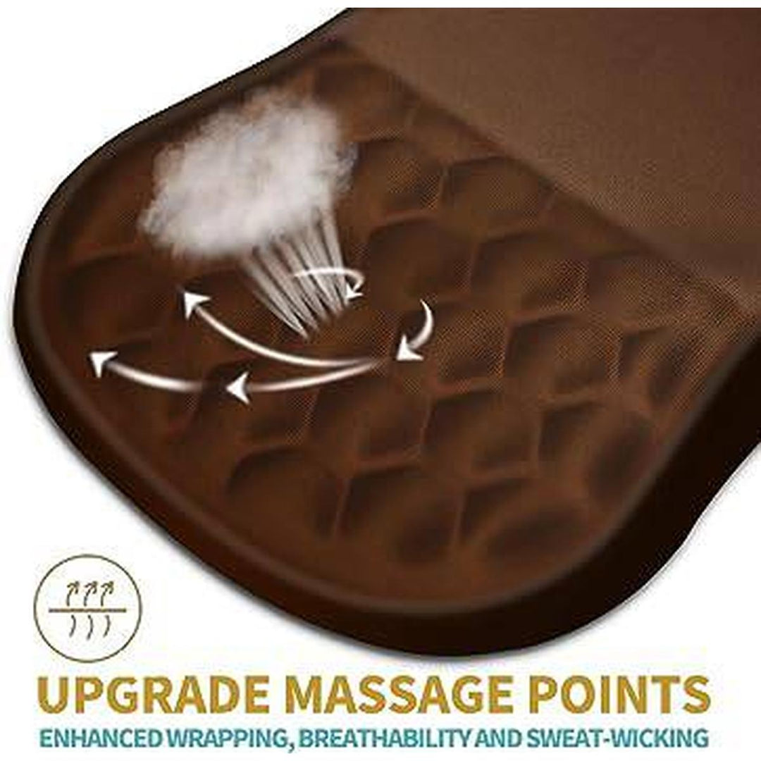 Brown ComfortGrip Mouse Pad with Wrist Support - DOKUTRONIX