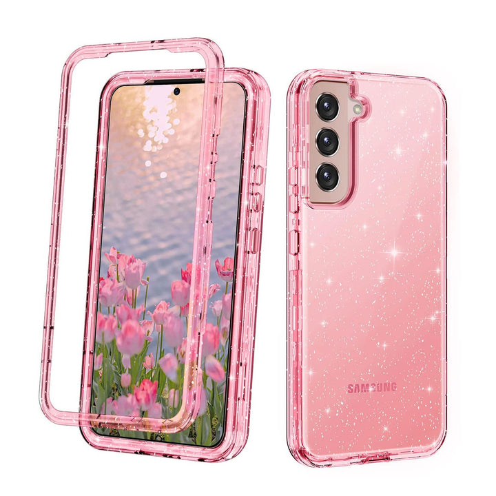RoseGold Marble Galaxy S22 5G Heavy-Duty Case - DOKUTRONIX