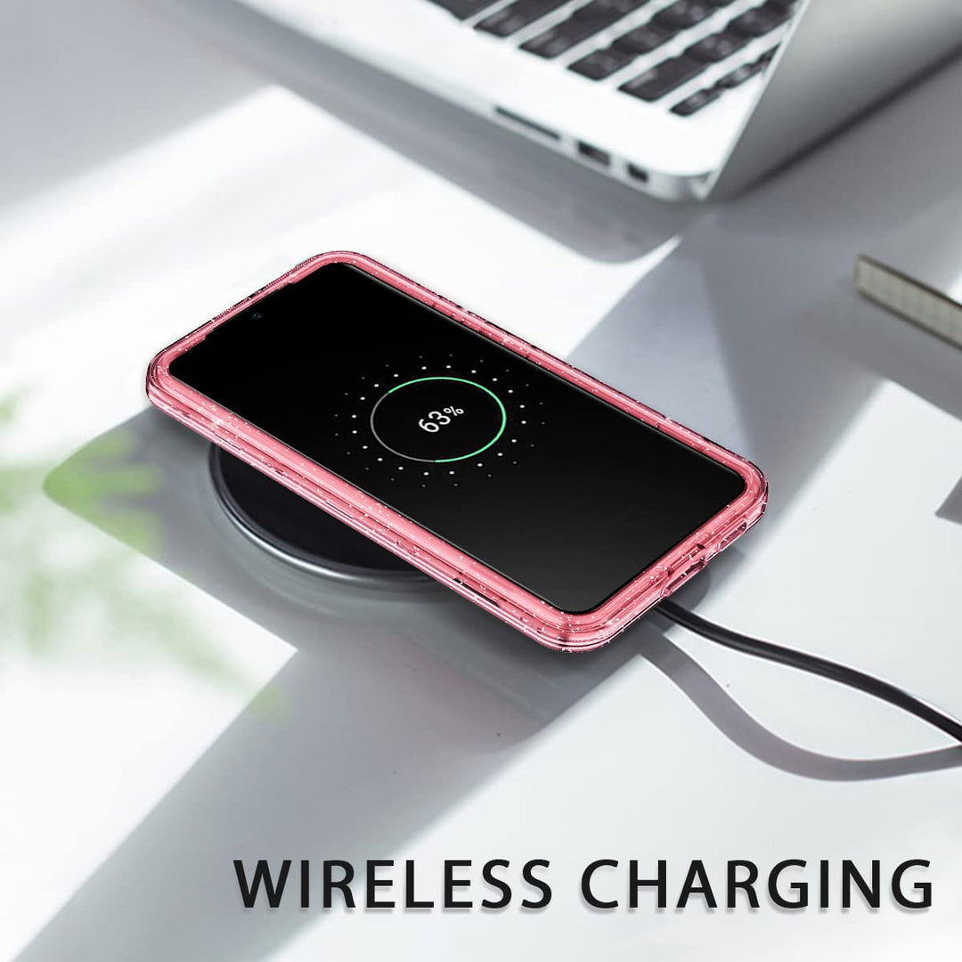 RoseGold Marble Galaxy S22 5G Heavy-Duty Case - DOKUTRONIX