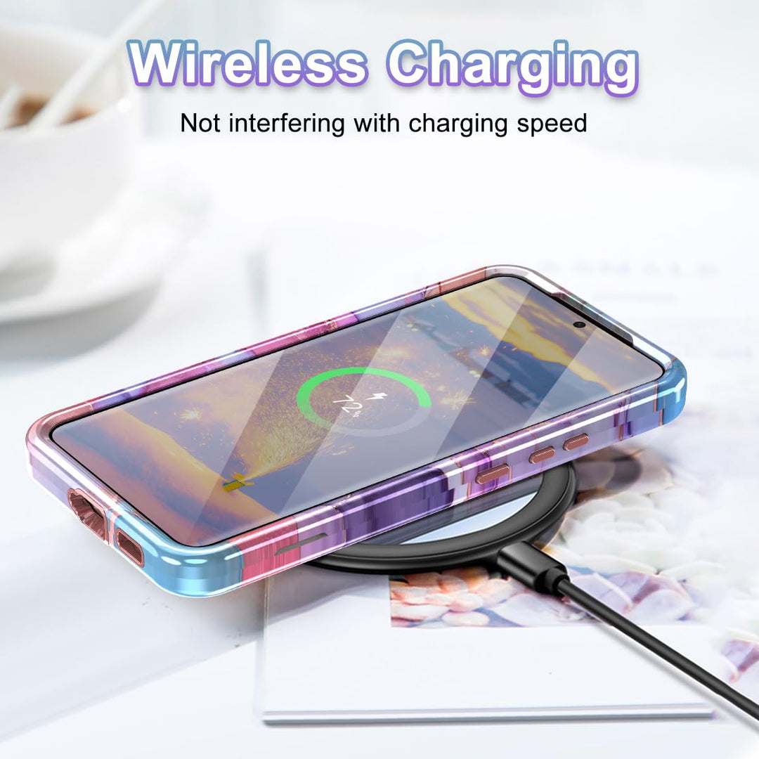 RoseGold Marble Galaxy S22 5G Heavy-Duty Case - DOKUTRONIX