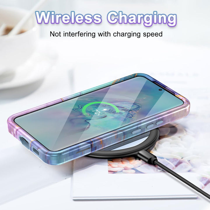 RoseGold Marble Galaxy S22 5G Heavy-Duty Case - DOKUTRONIX