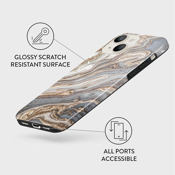 Turquoise Marble Hybrid Phone Case - DOKUTRONIX