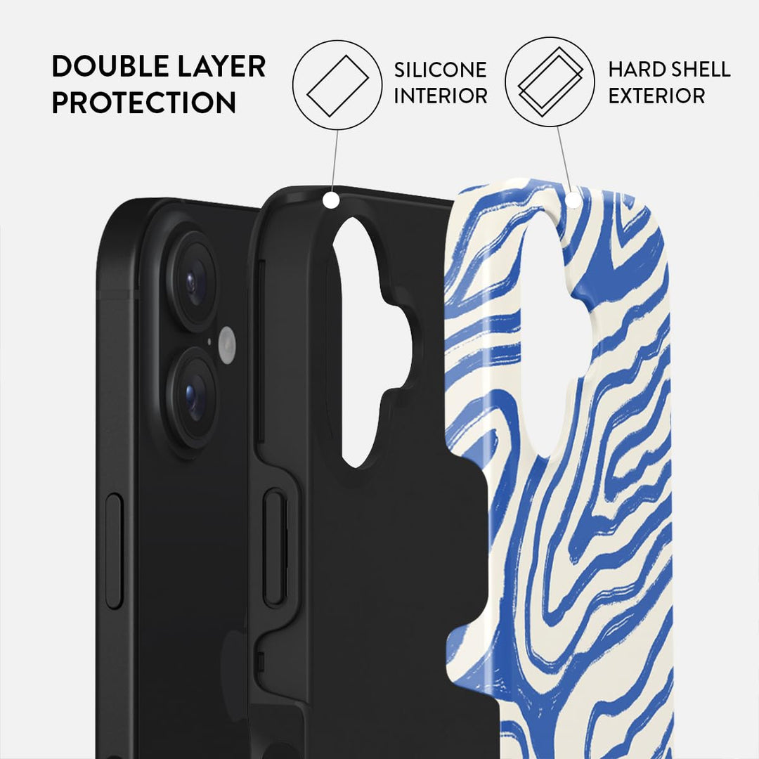 Turquoise Marble Hybrid Phone Case - DOKUTRONIX