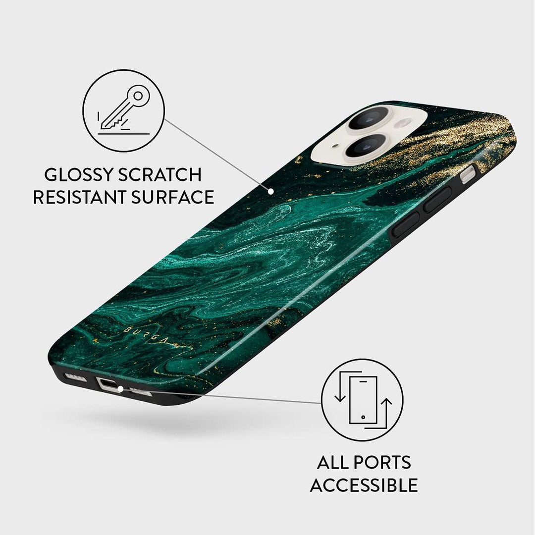 Turquoise Marble Hybrid Phone Case - DOKUTRONIX