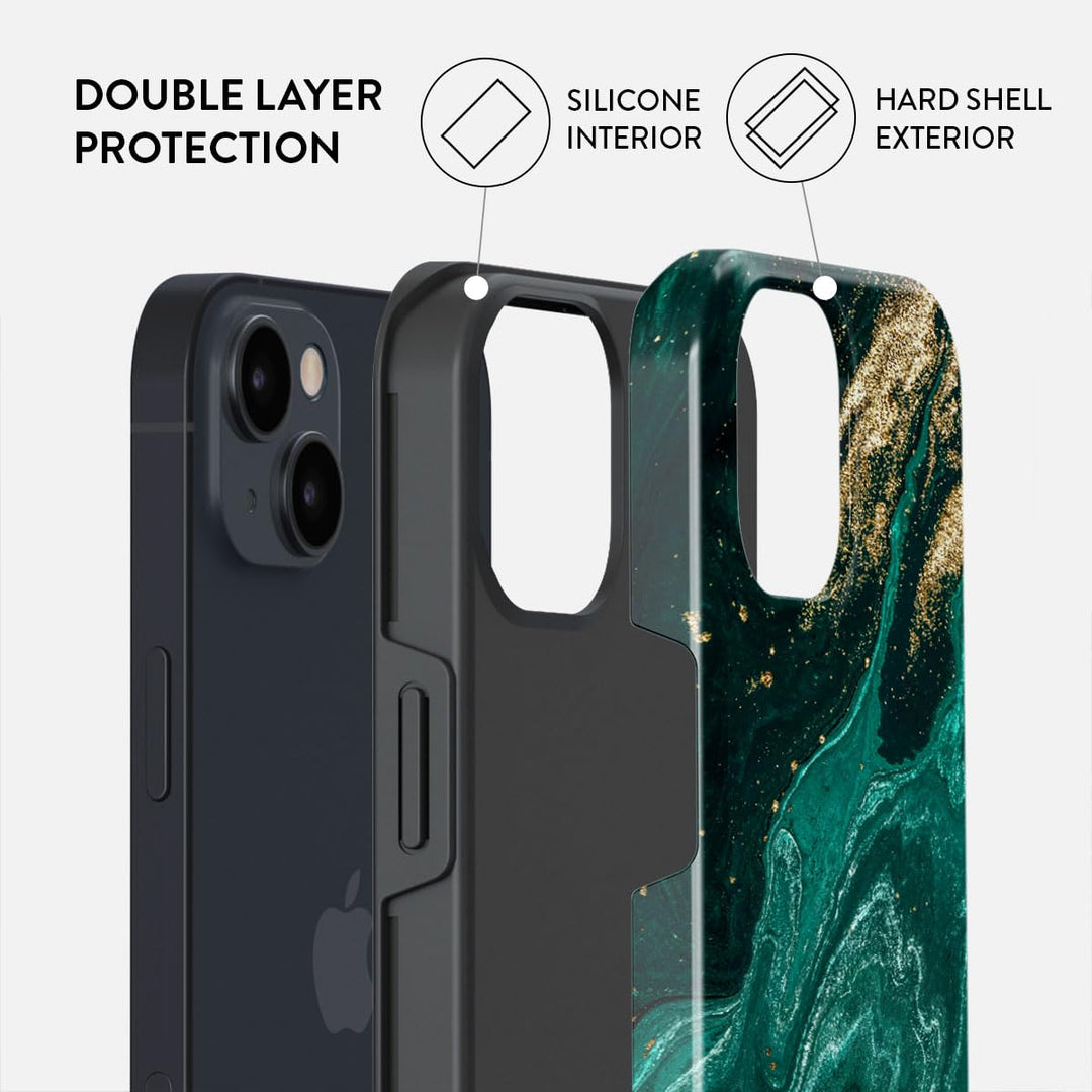 Turquoise Marble Hybrid Phone Case - DOKUTRONIX