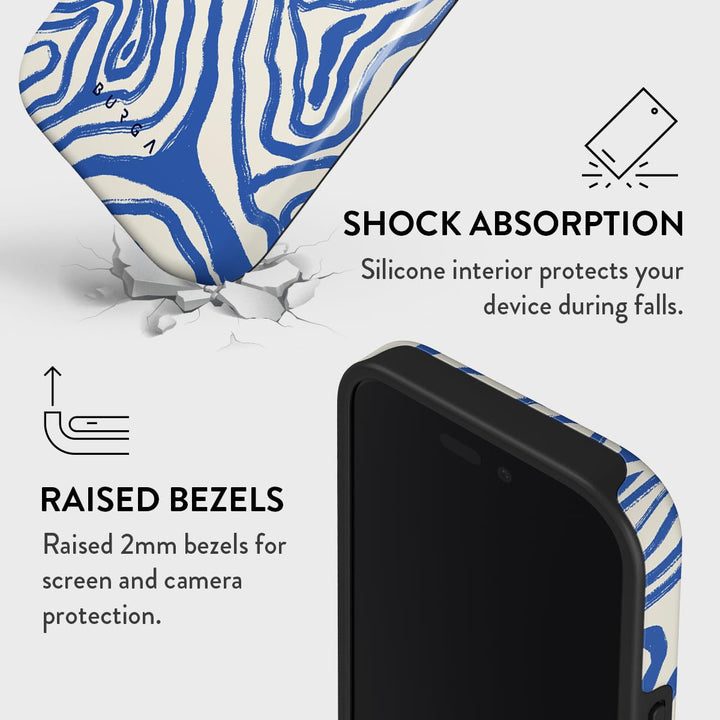 Turquoise Marble Hybrid Phone Case - DOKUTRONIX