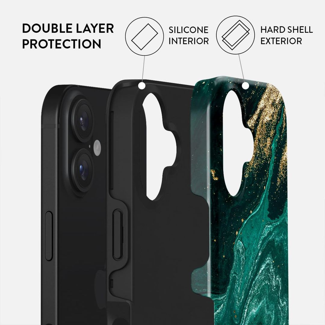 Turquoise Marble Hybrid Phone Case - DOKUTRONIX