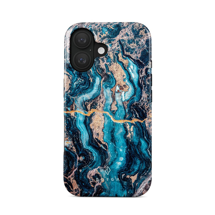 Turquoise Marble Hybrid Phone Case - DOKUTRONIX