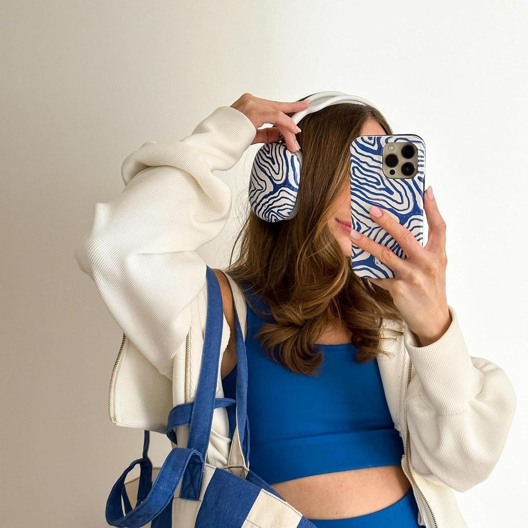 Turquoise Marble Hybrid Phone Case - DOKUTRONIX