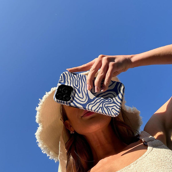 Turquoise Marble Hybrid Phone Case - DOKUTRONIX