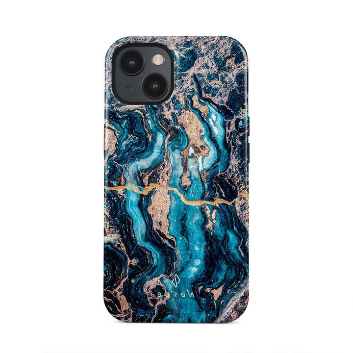 Turquoise Marble Hybrid Phone Case - DOKUTRONIX