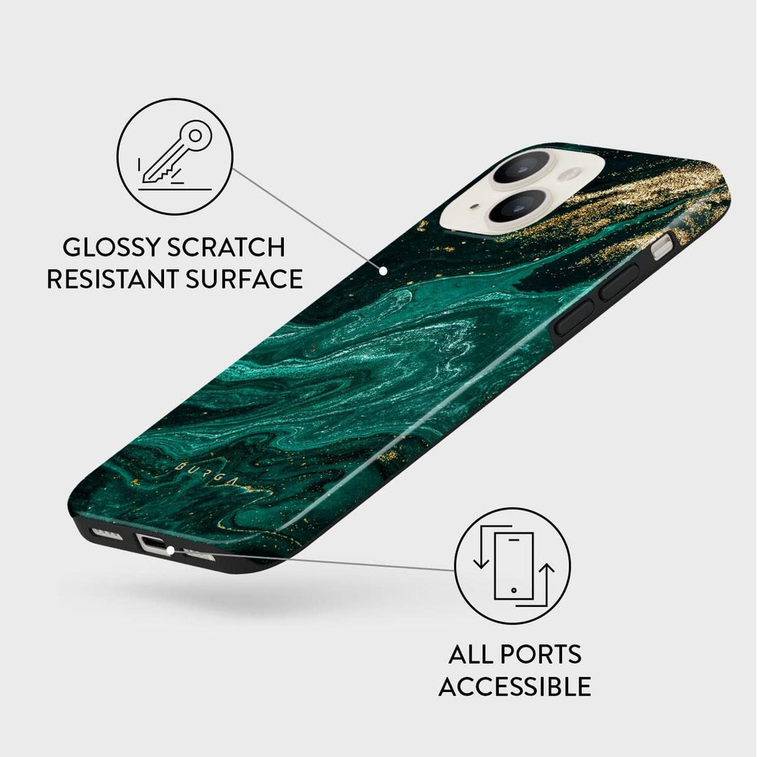 Turquoise Marble Hybrid Phone Case - DOKUTRONIX